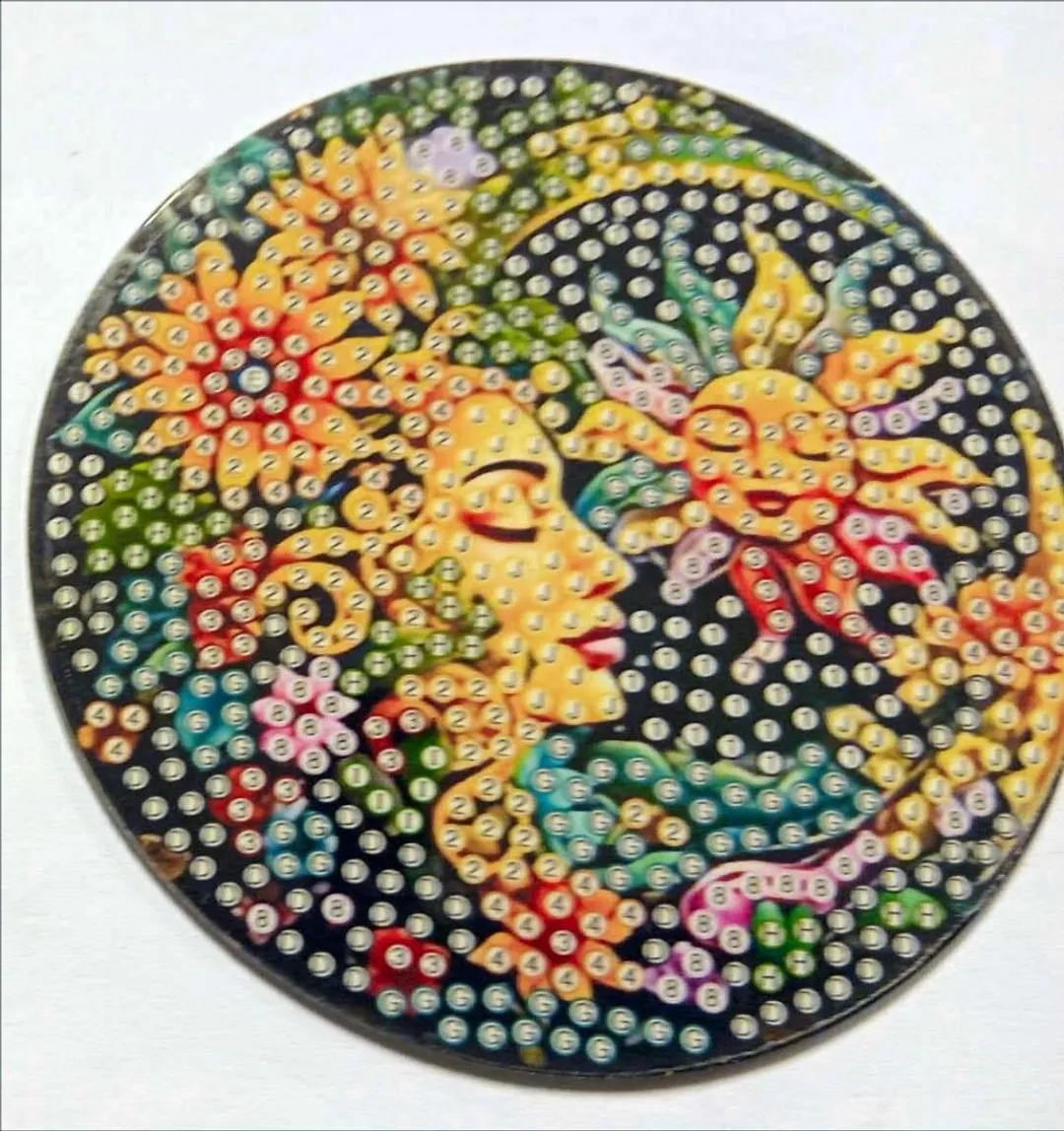 VDTOYS Diamond Painting Lunar Onderzetters - 8 Stuks - AX 833