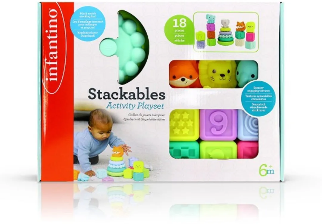 Infantino Stackables Activity Playset - 18 Stuks - Multicolor