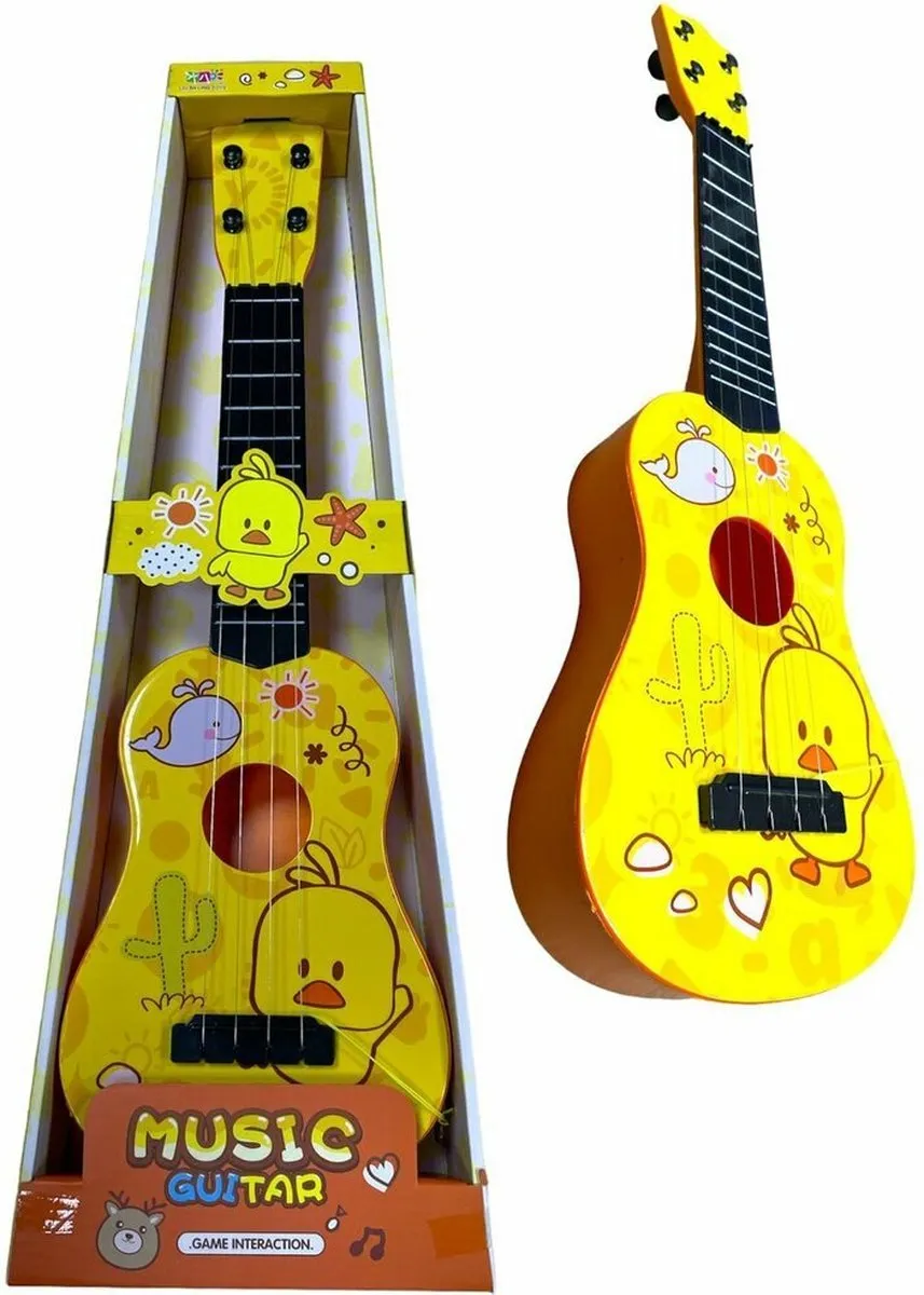 YJ Toys Music Guitar Chick Kindergitaar - 54cm - Geel