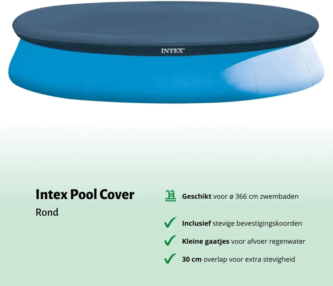 Intex 28212GN-Blauw Rond Frame Zwembad 366x76cm - Blauw