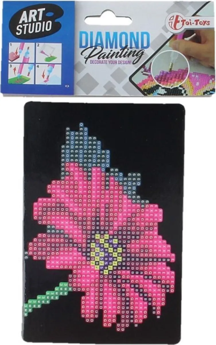 Toi-Toys Diamond Painting Bloem 15x10cm