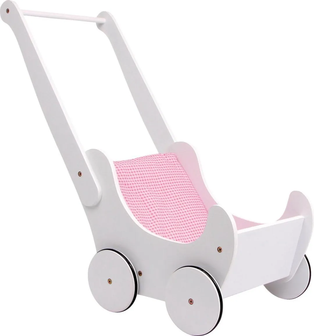 Base Toys Houten Poppenwagen Wit