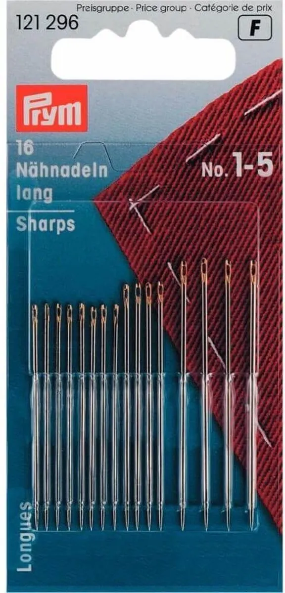 Prym Naainaald Assortiment 1-5 - 16 Stuks - Nikkel