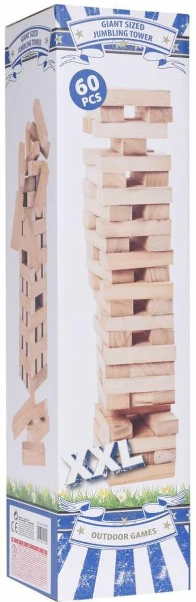 Outdoor Games Stapeltoren - Evenwichtspel XXL - 60-delig