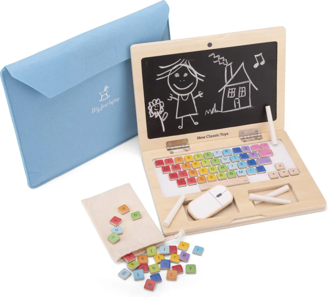 New Classic Toys Houten Speelgoed Laptop Mijn Eerste Laptop