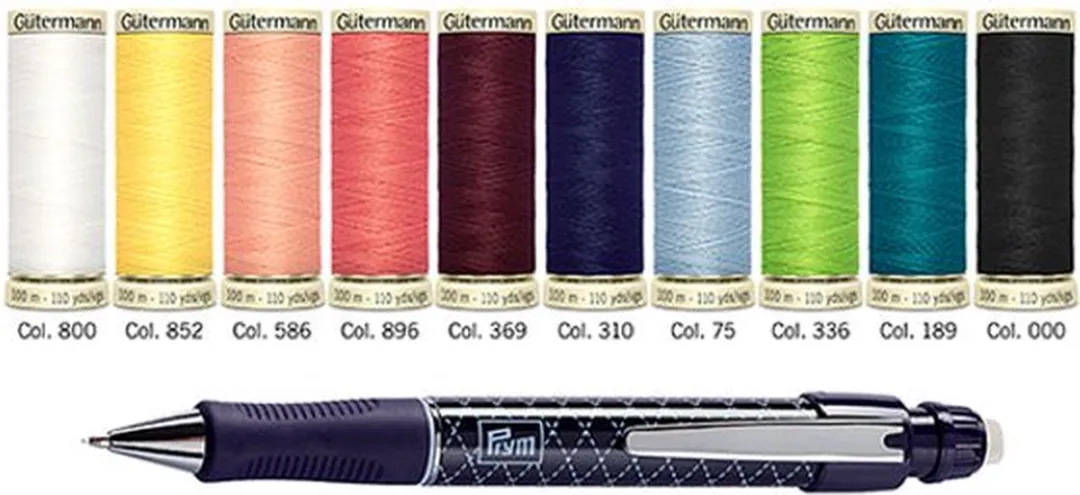Gutermann Allesnaaigarenset met vulpotlood - 10 Kleuren