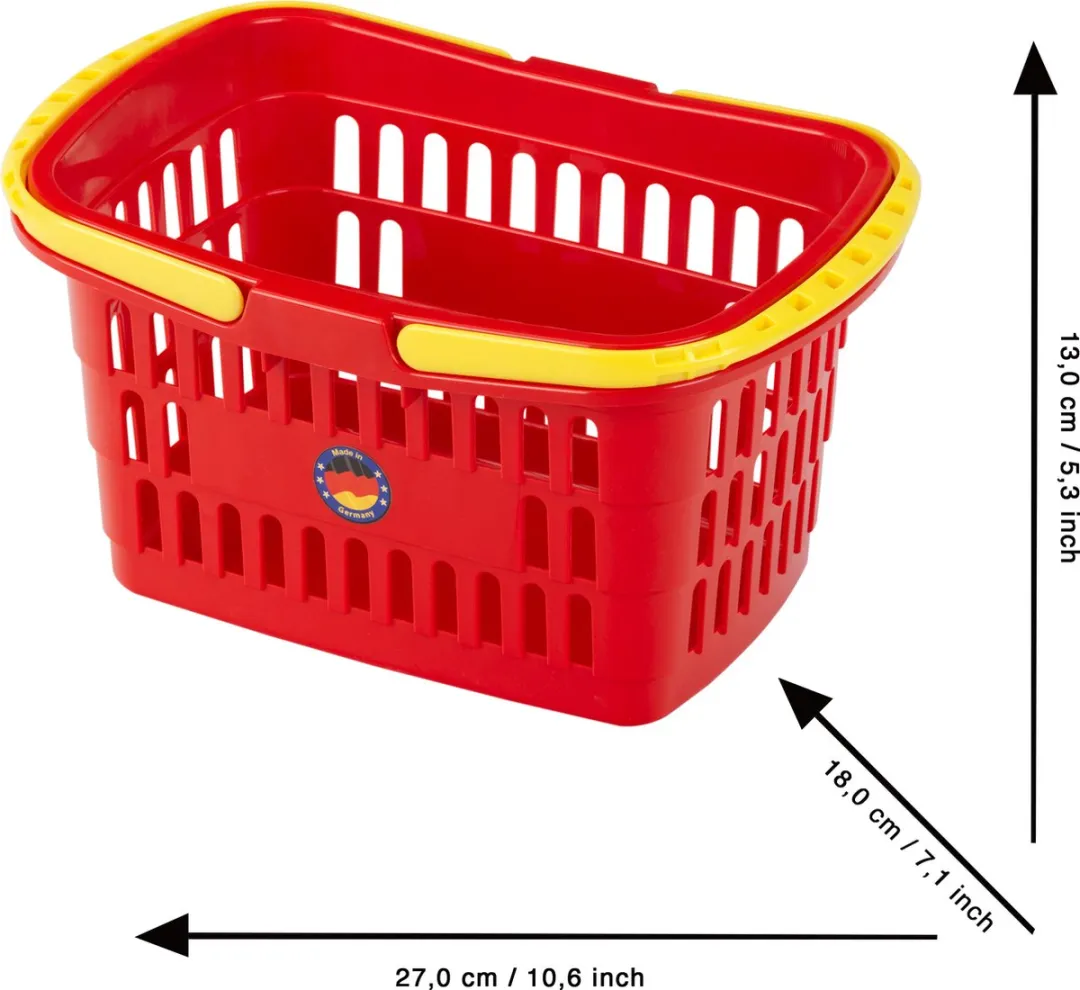 Klein Toys Winkelmandje 26,5x17,5x14cm - Rood/Geel