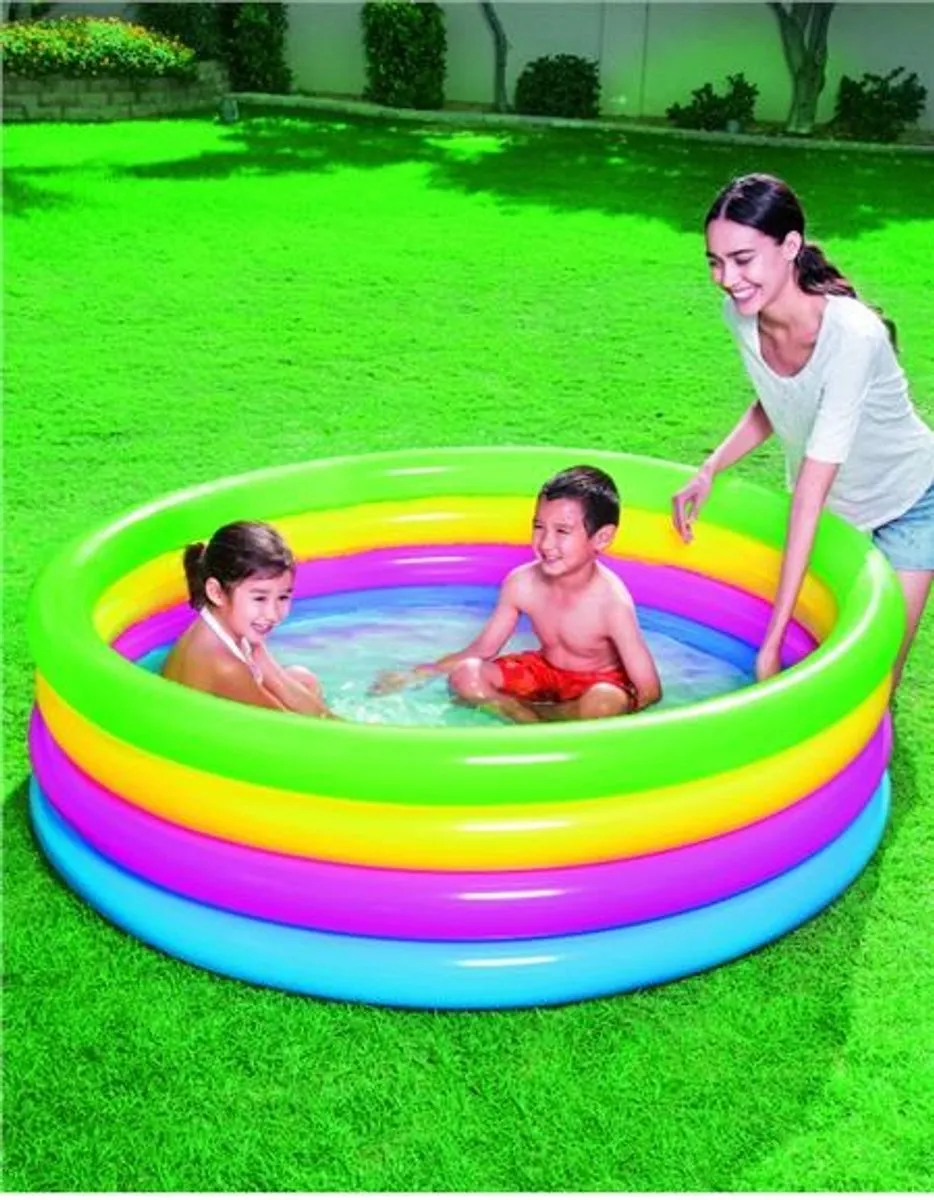 Bestway Opblaasbaar Zwembad Regenboogkleuren Ø157cm