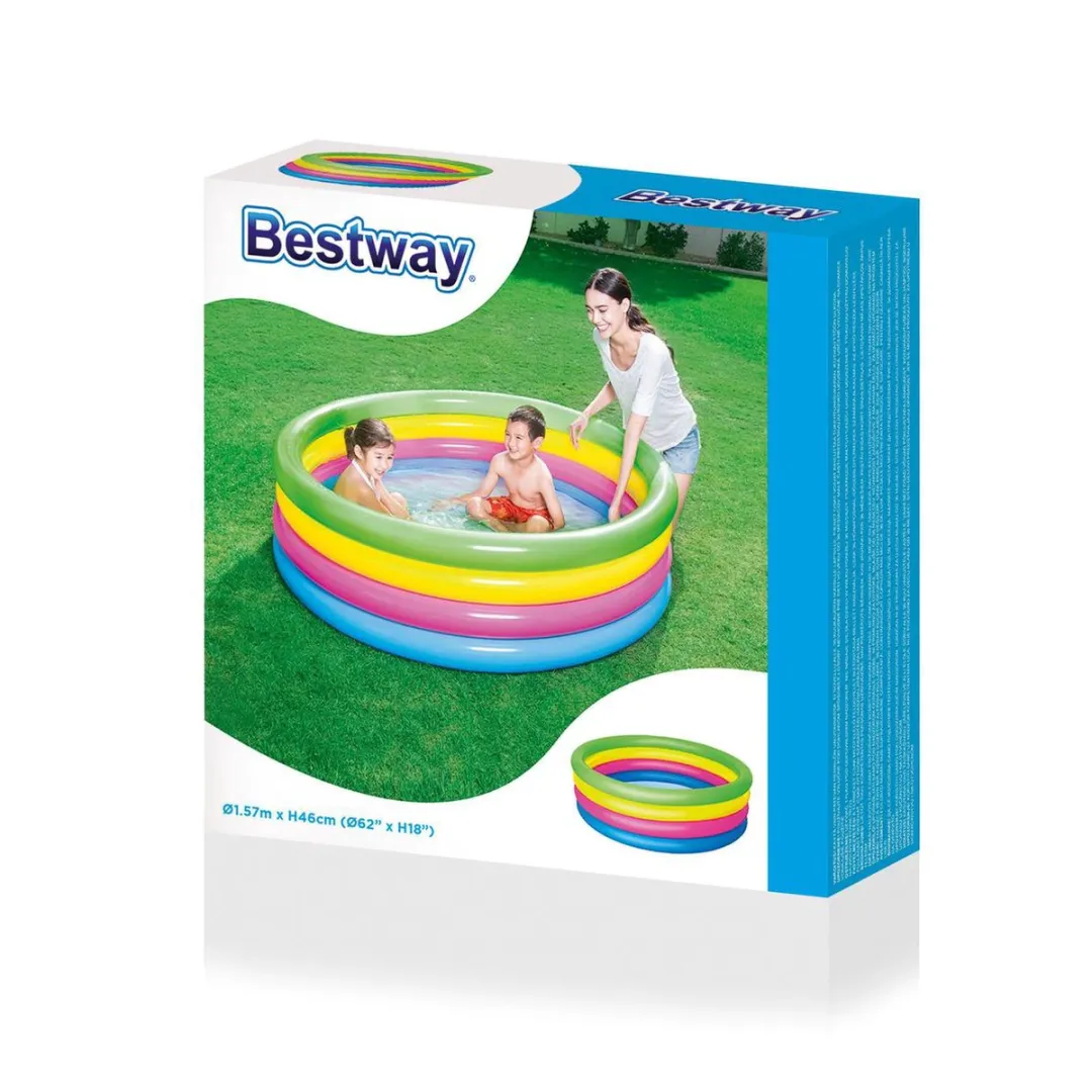 Bestway Opblaasbaar Zwembad Regenboogkleuren Ø157cm