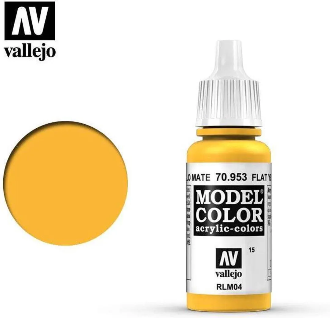 Vallejo Model Color Flat Yellow Acrylverf 17ml