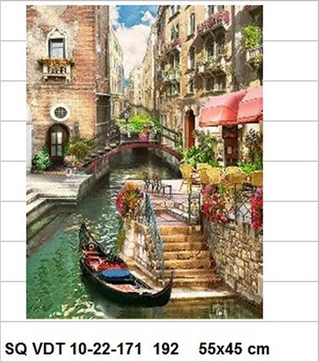 VDTOYS Diamond Painting VDTC192 - 45x55cm - Venetië - Groot formaat