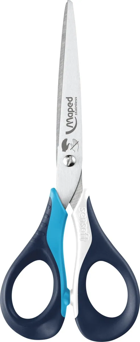 Maped Sensoft 3D Schaar 16cm - Linkshandig - Zwart/Blauw