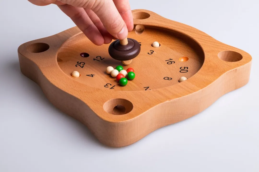 Clown Games Tiroler Roulette Hout - 6 Spelers - afbeelding 6 van 6
