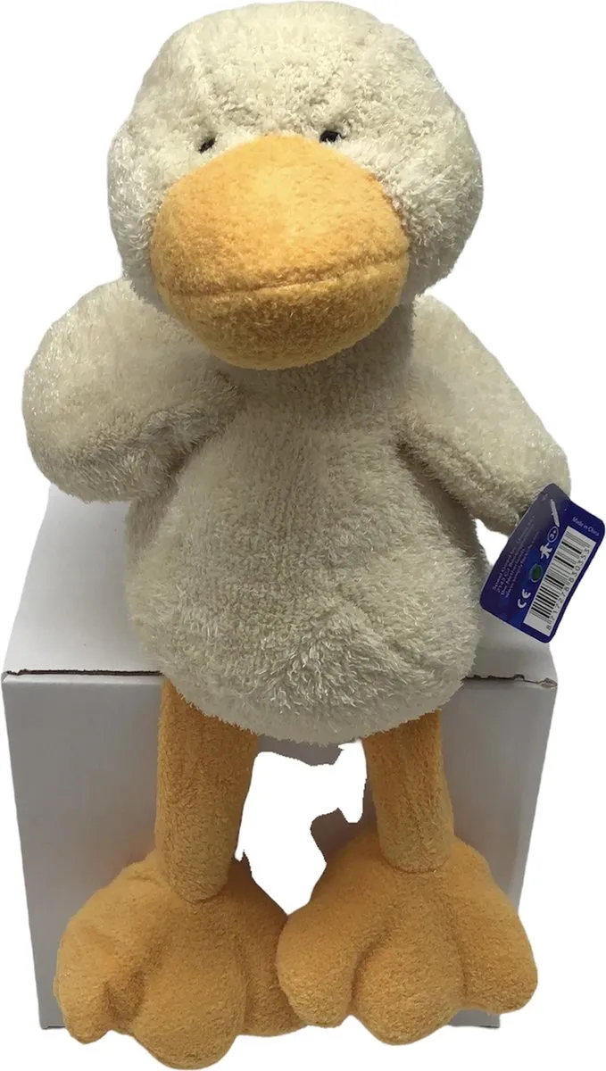 Simply for Kids Pluche Eend Zittend - 40x18x23cm - Geel