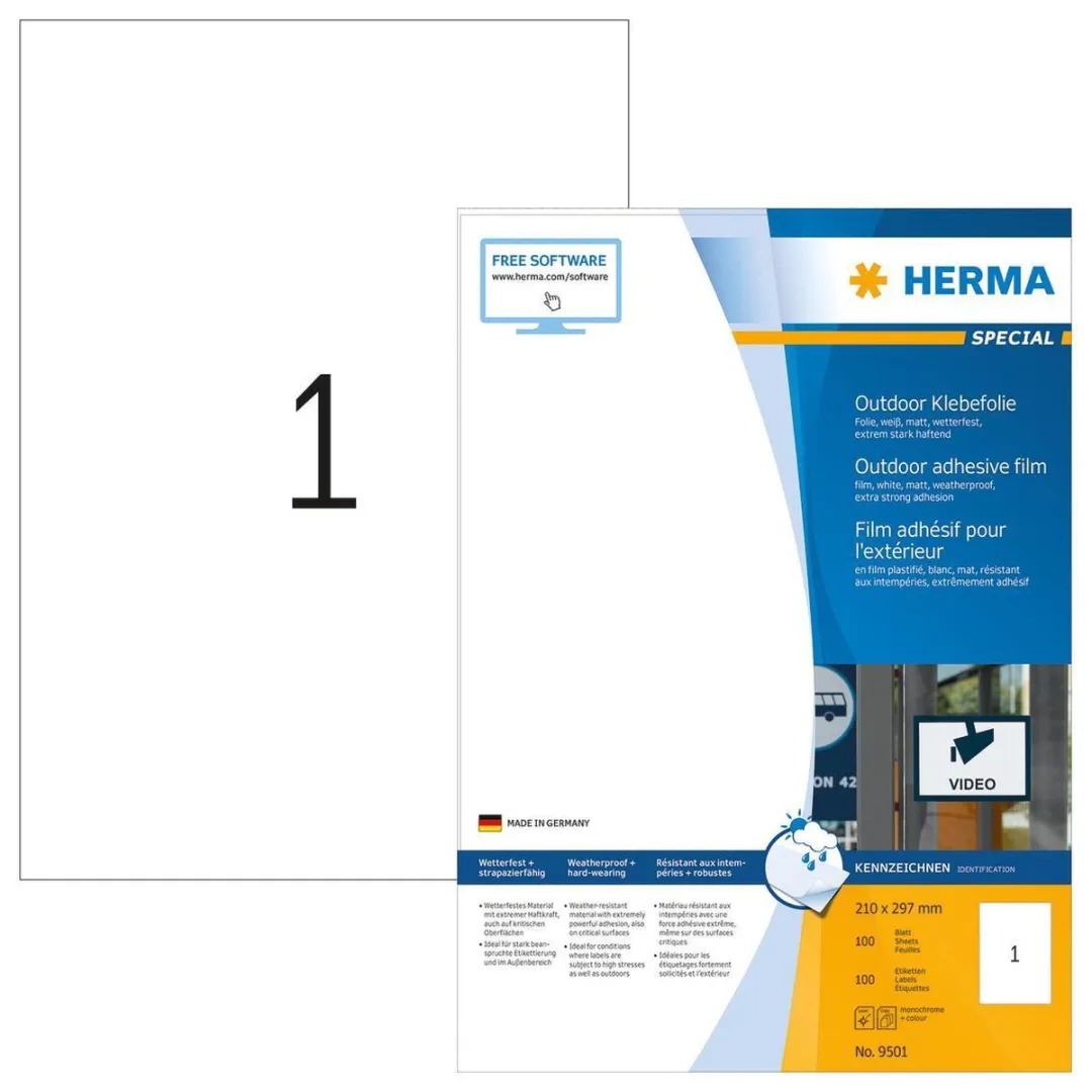 Herma Outdoor Adhesiefvel 9501 Wit - 50 Stuks - afbeelding 6 van 6