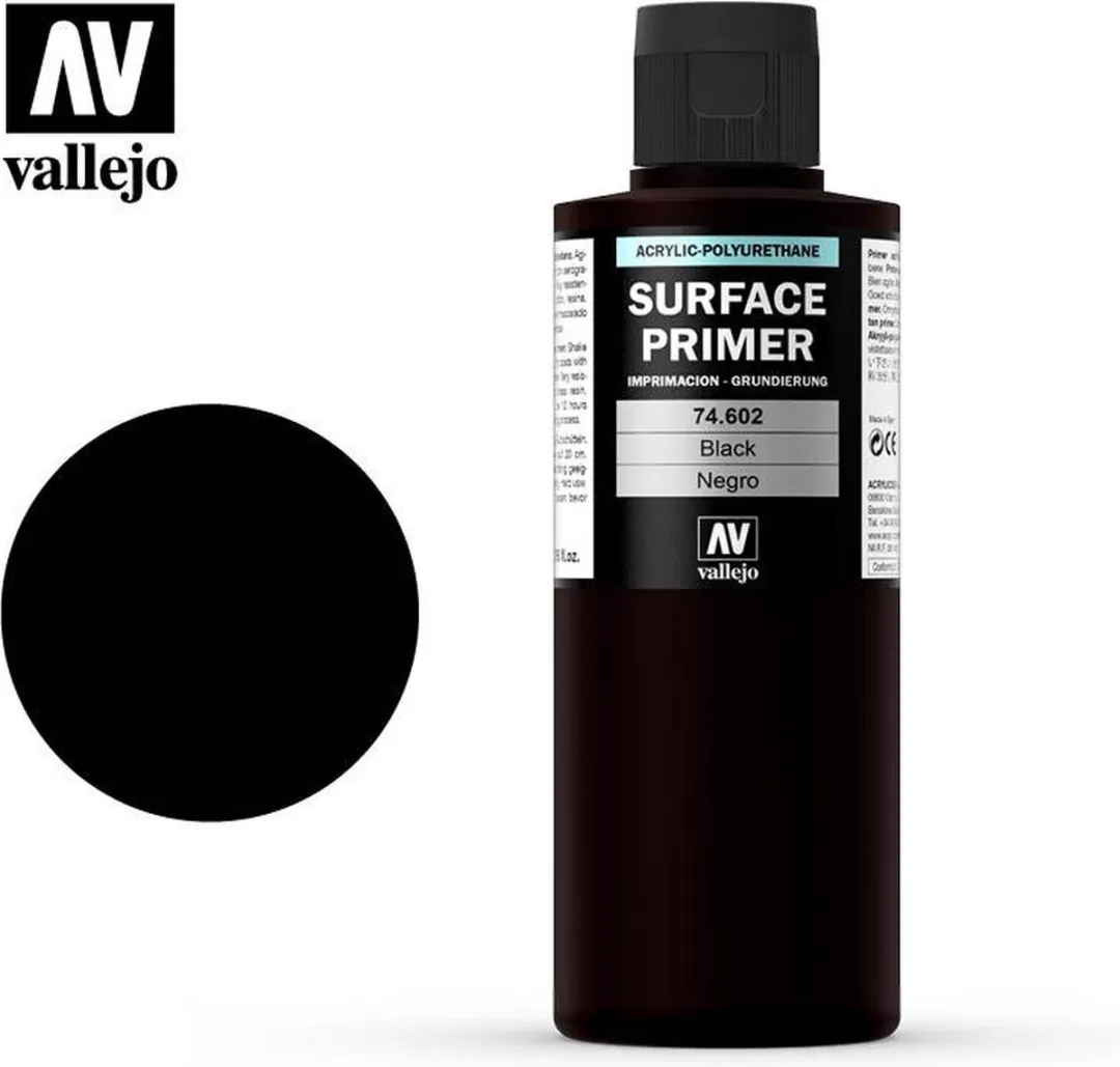 Vallejo Hobbyverf Acryl Zwart 200ml