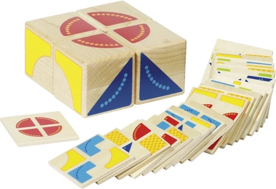 Goki Kubus Puzzle 4 Stuks - Multicolor