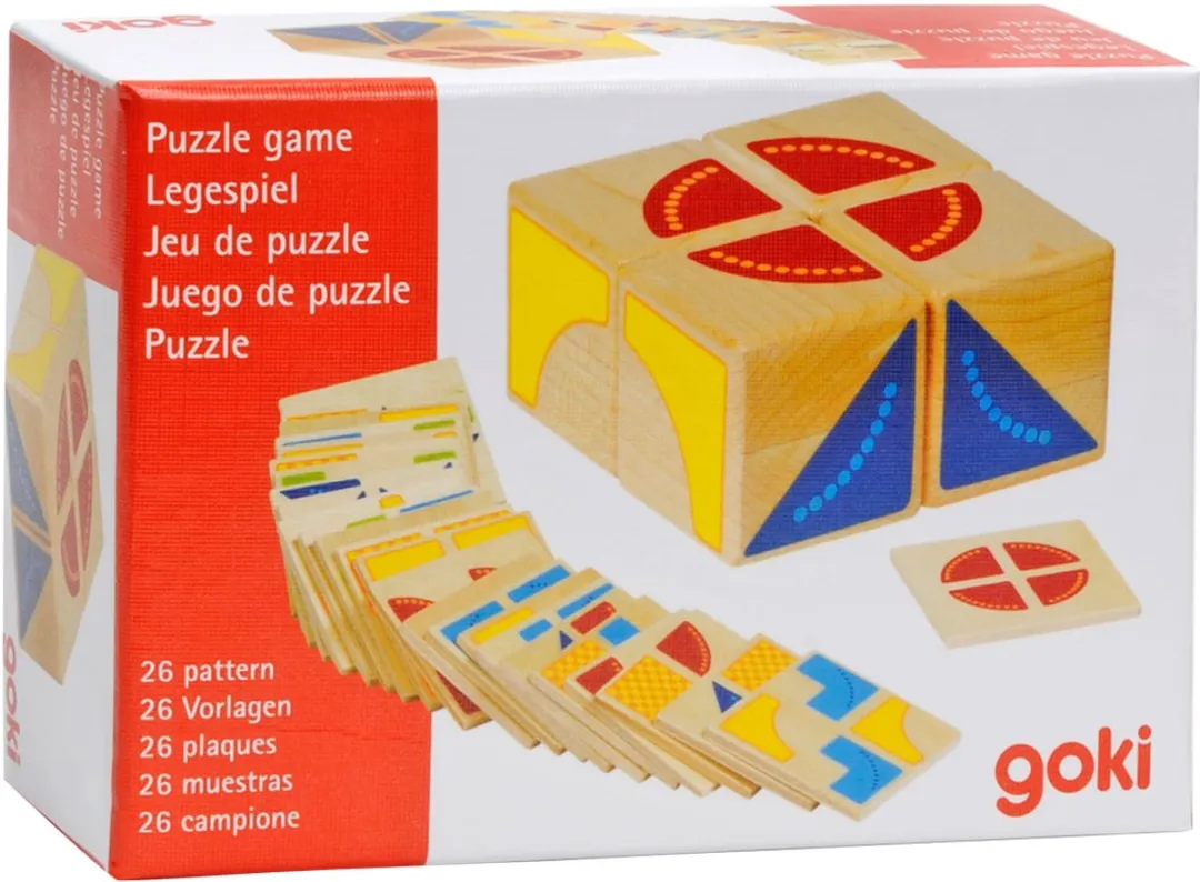 Goki Kubus Puzzle 4 Stuks - Multicolor