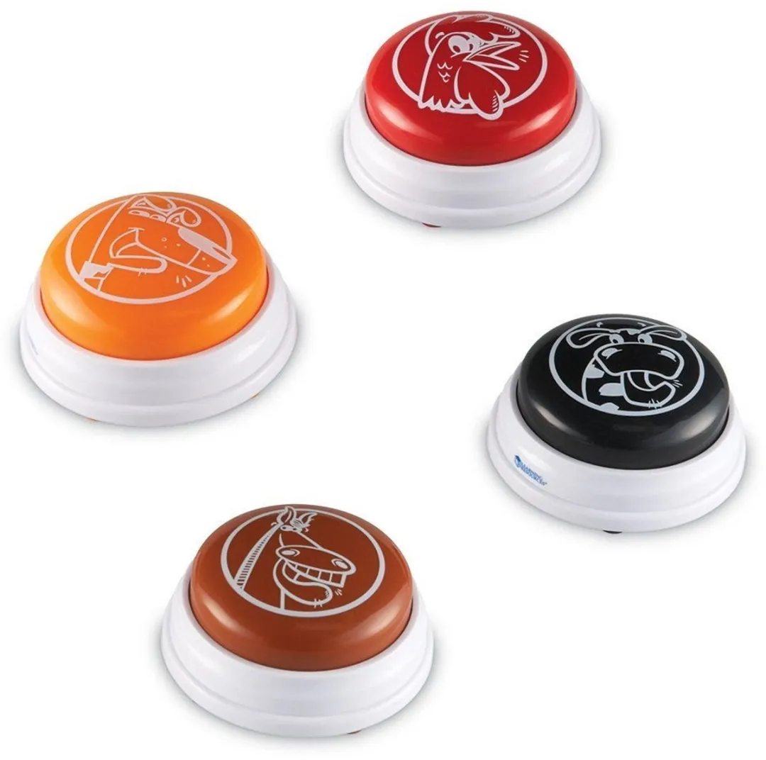Learning Resources Antwoord Buzzers Dierengeluiden - 4 Stuks