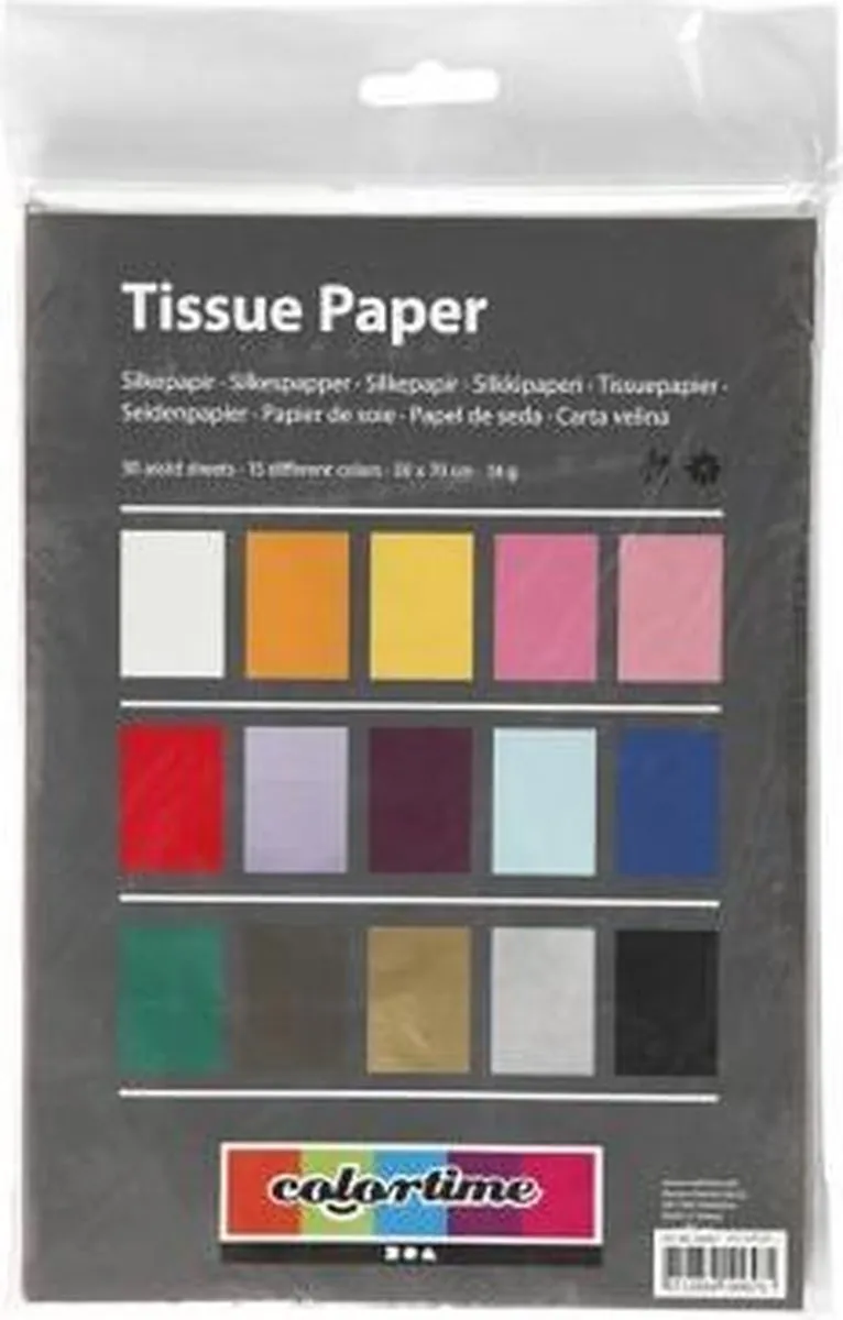 Creativ Company Colortime Tissuepapier Multicolor - 12 Kleuren