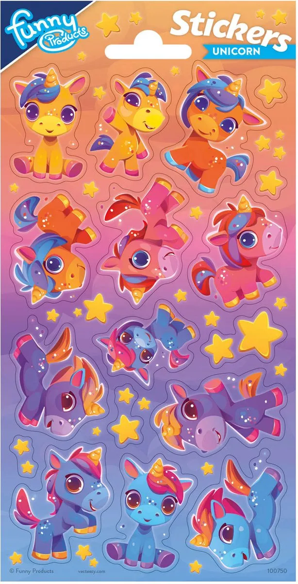 ThimbleToys Stickervel Eenhoorn - Multi kleuren