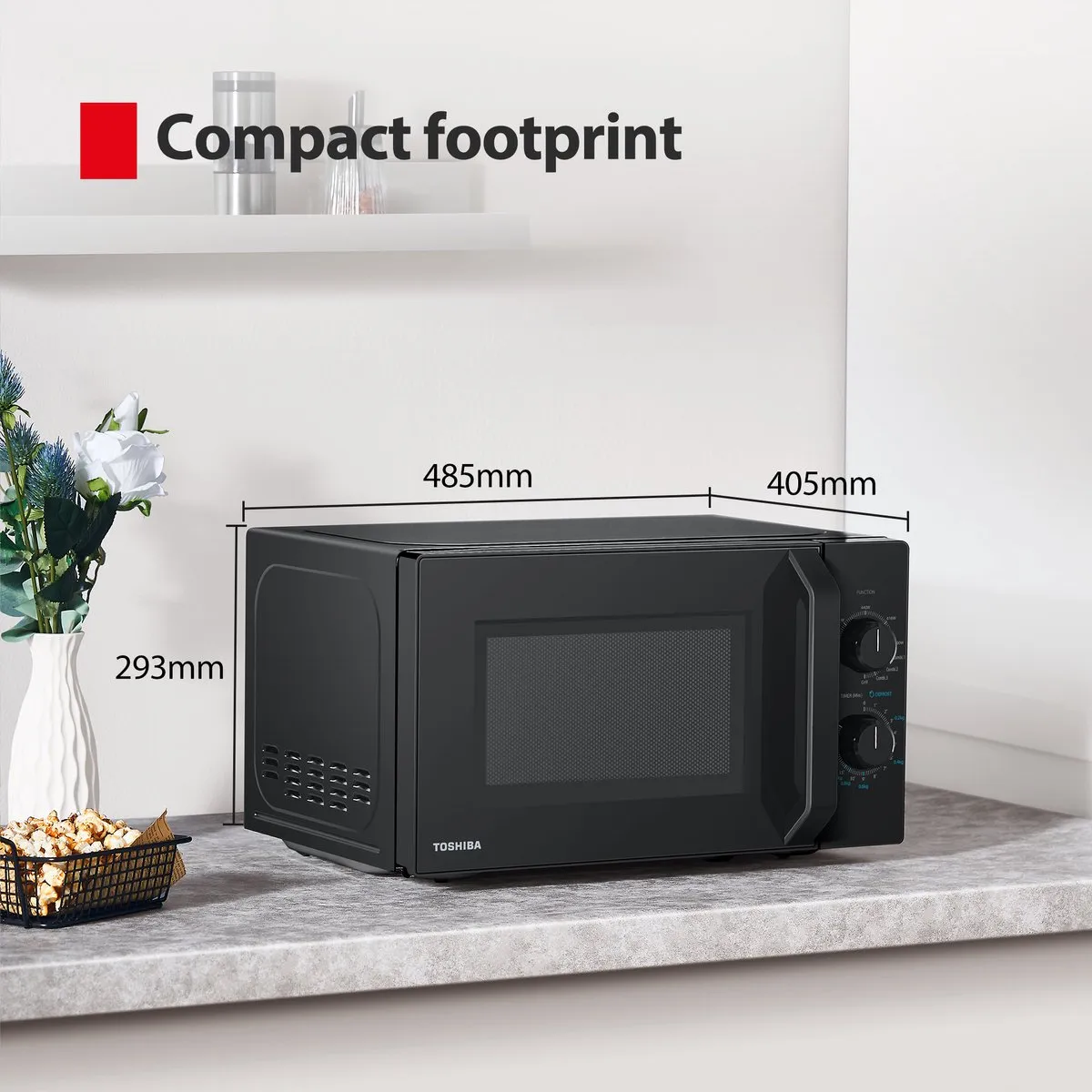Toshiba MW2-MM20PF(BK) Solomagnetron 20L - 800W - Zwart