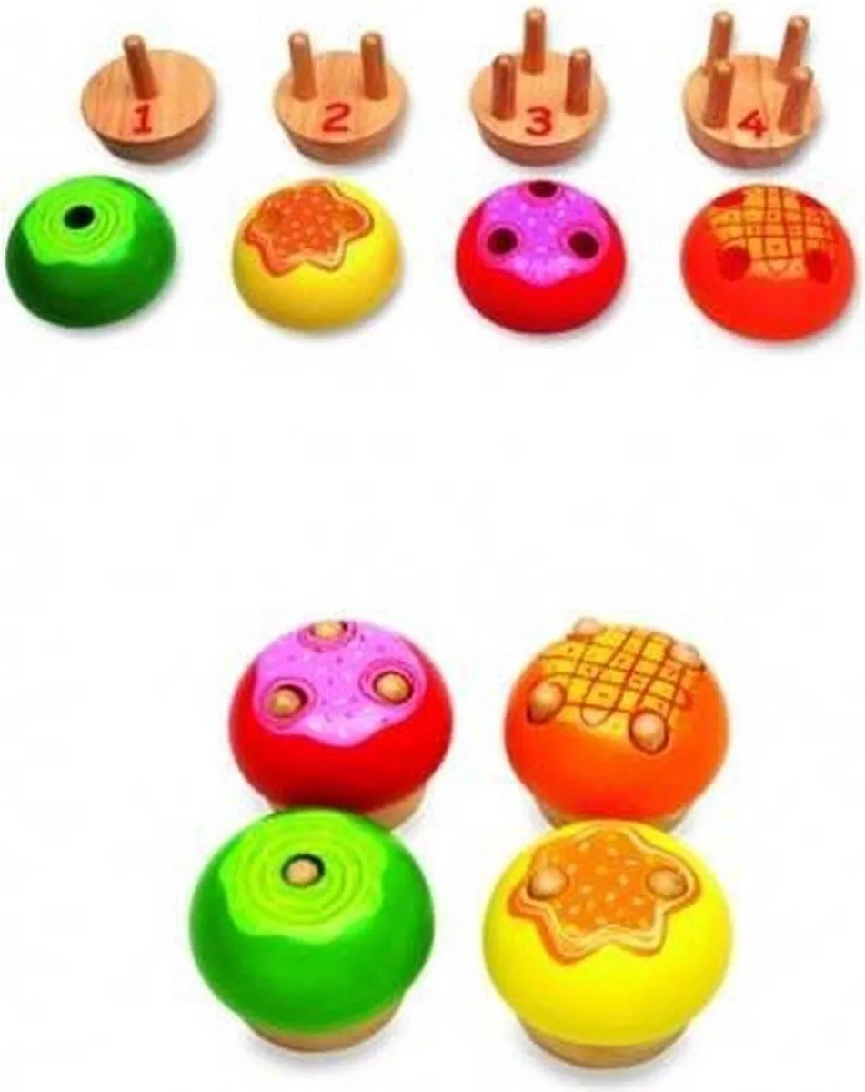Pintoy Houten Cake Puzzel 4 Stuks