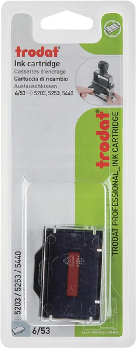 Trodat Professional 6/53/2 Stempelkussen - 2 Stuks Blauw/Rood