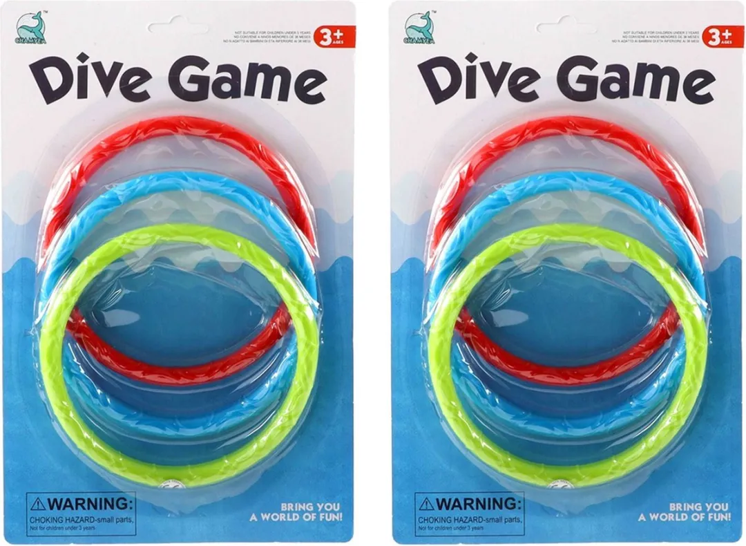 Jonotoys Gekleurde Duikringen - 9 Stuks - Multi