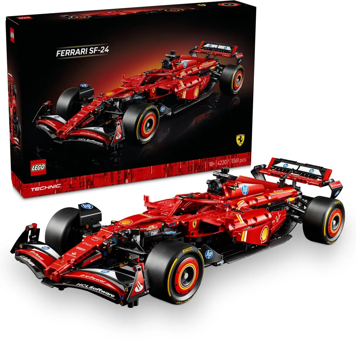 LEGO Technic Ferrari SF-24 F1 Auto 1361 Stukken - Meerkleurig