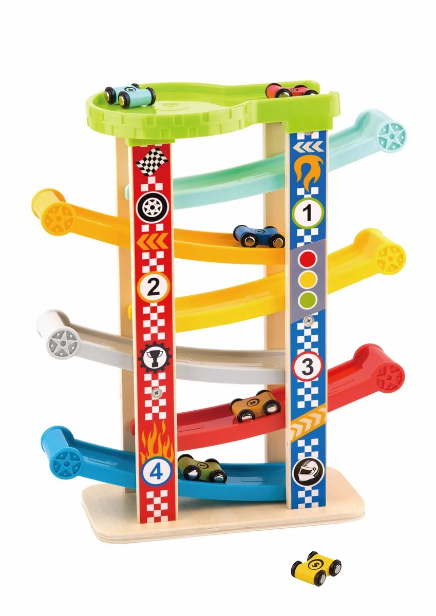 Tooky Toy Speelgoed Toren - 8-delig Montessori Houten Speelgoed - Meerkleurig