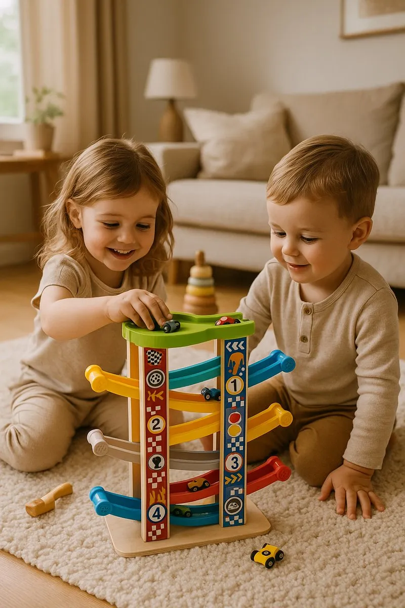 Tooky Toy Speelgoed Toren - 8-delig Montessori Houten Speelgoed - Meerkleurig