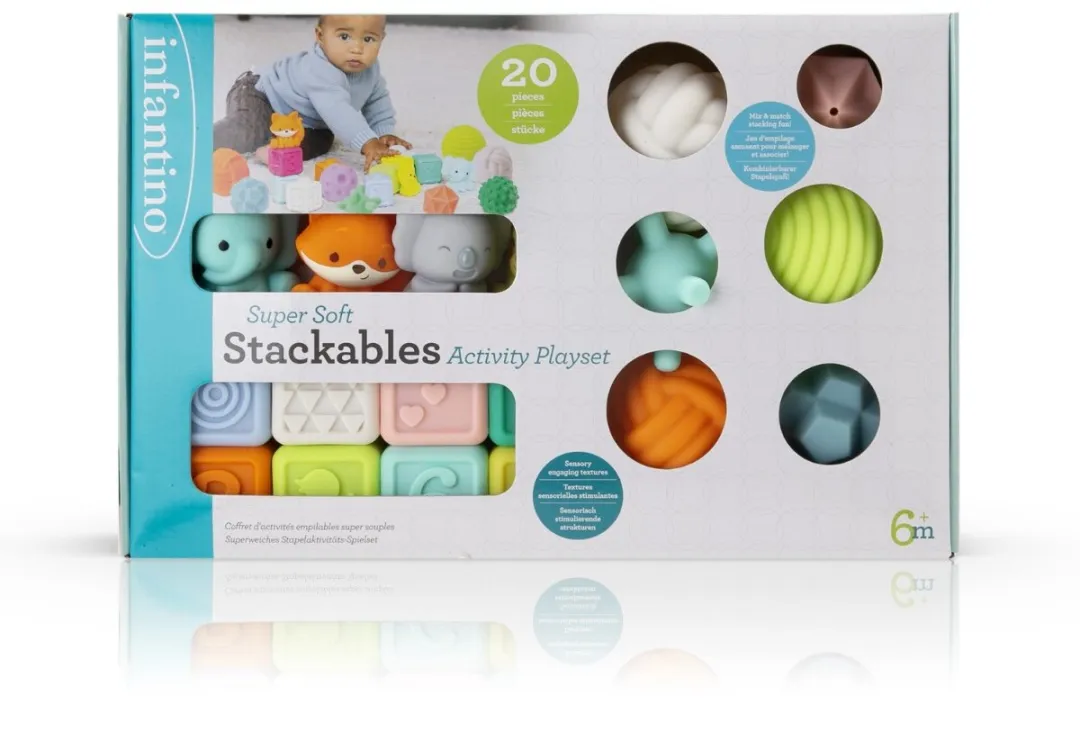 Infantino Super Soft Stackables Activity Speelset BK-315364 - Multicolor