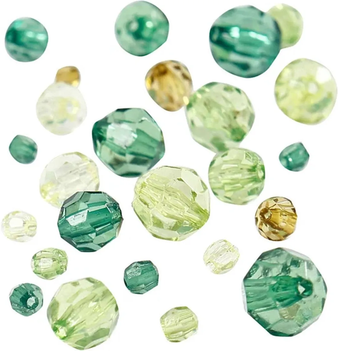 Creativ Company Plastic Facet Kralenmix Groen 170 Stuks