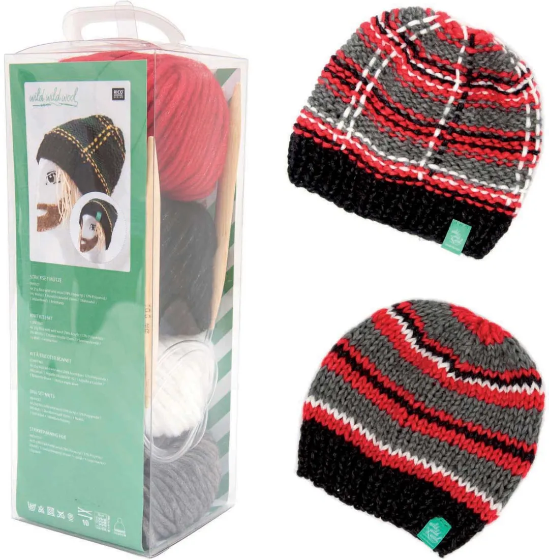 Rico Design Breipakket Muts - Wild Wild Wool - 200g - 4 Kleuren