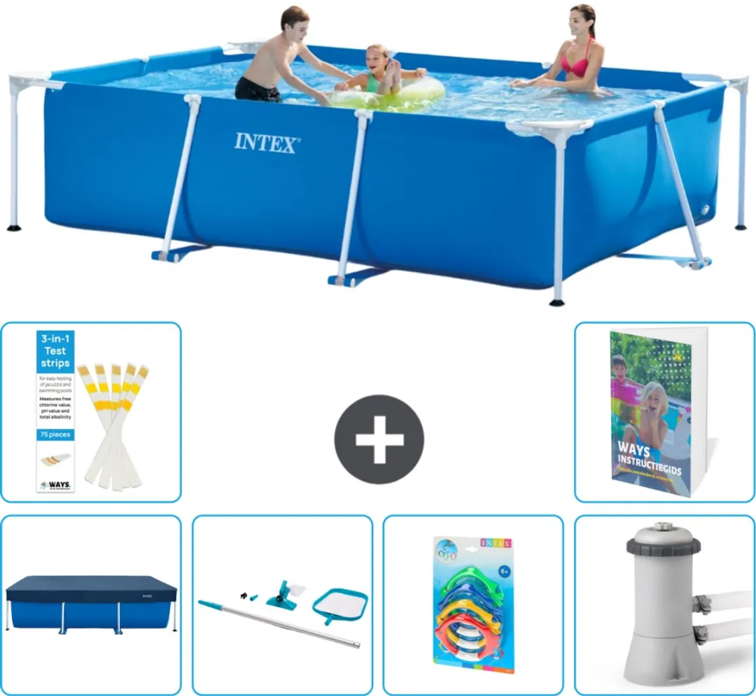 Intex Rechthoekig Frame Zwembad 300x200x75cm