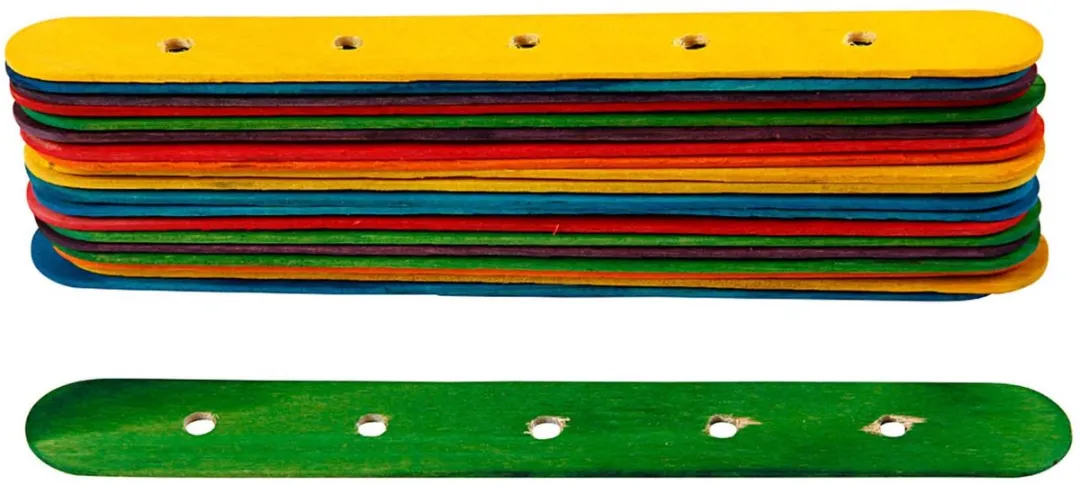 Creativ Company Constructiehoutjes 1,8x15cm - 20 Stuks Multicolor