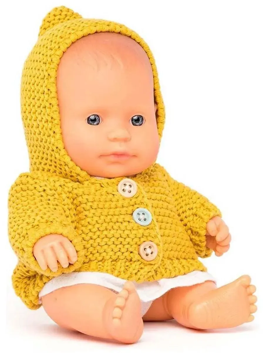 Miniland Babypop Europese Jongen 21cm - Educatief Speelgoed - 8413082311414