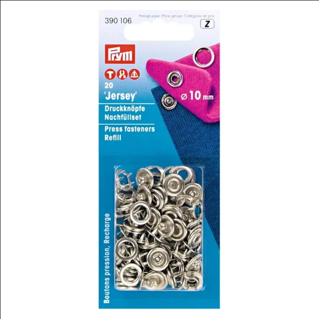 Prym Jersey Drukknopen 10mm Silver - 1 Stuk