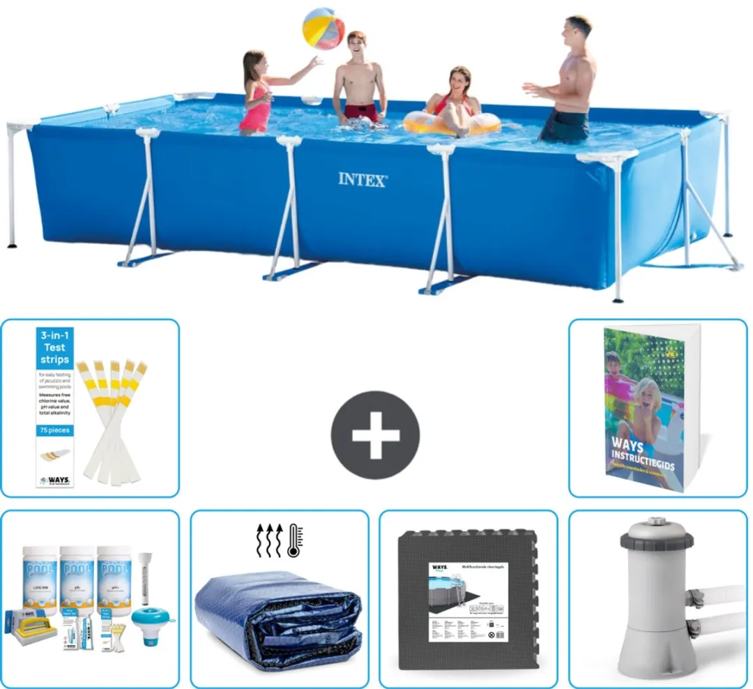 Intex Frame Zwembad 450x220x84cm Blauw