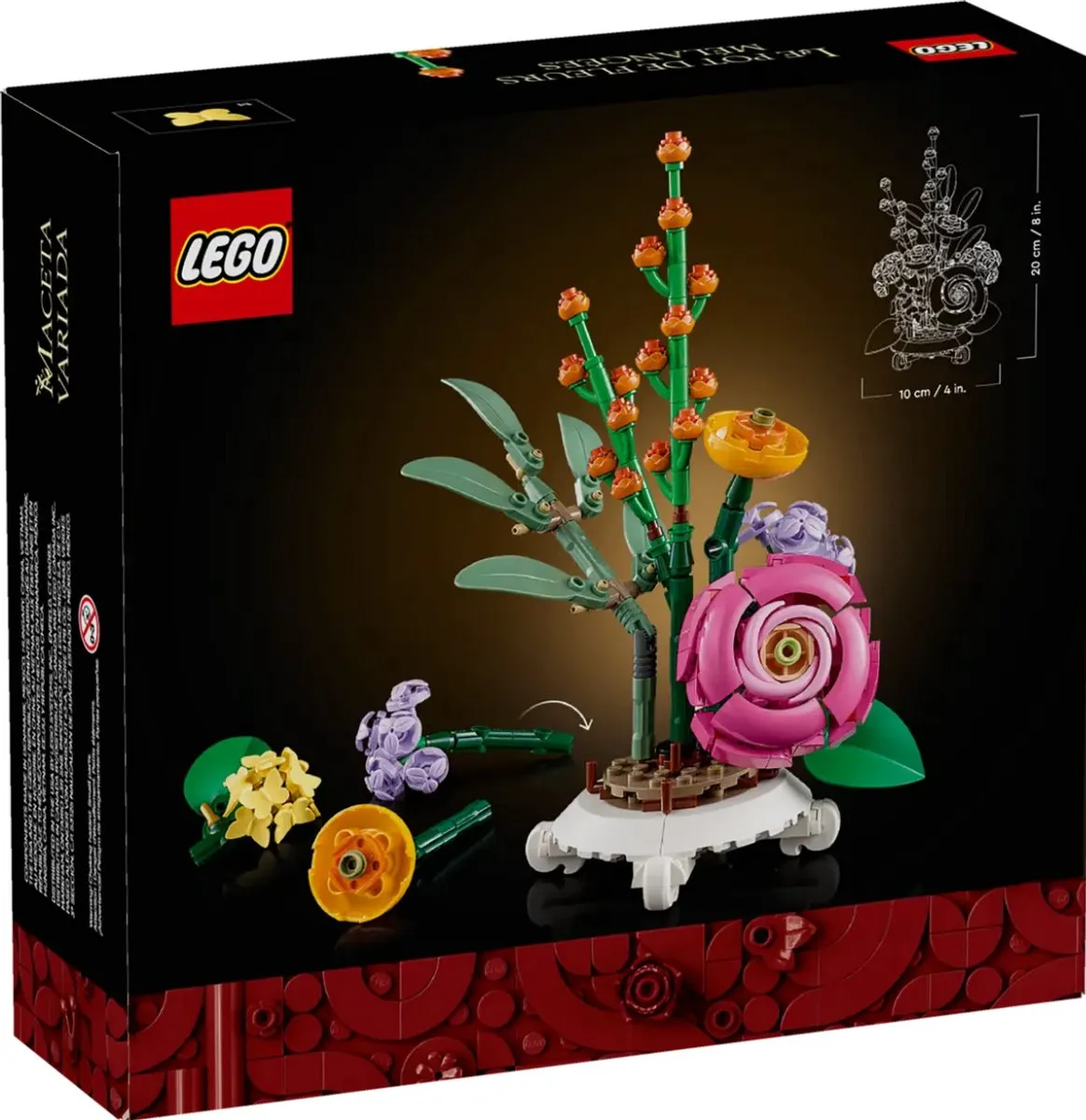 LEGO Botanicals 40762 Bloempotset - 253 Stukken - Roze/Groen