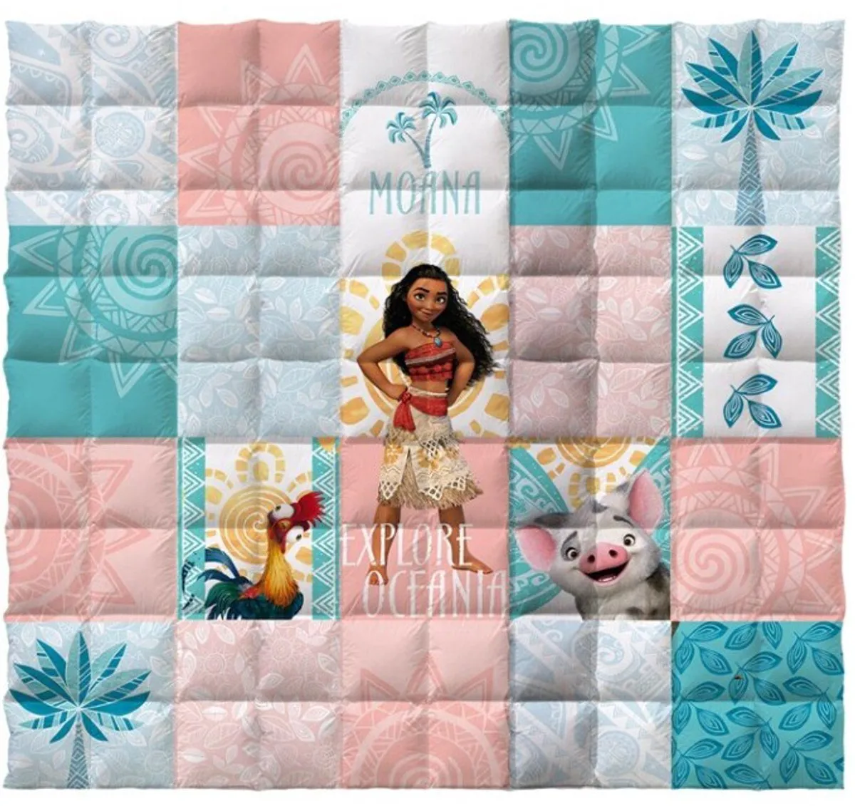 Disney Moana Kinderdekbed 140x200cm - Blauw/Multi