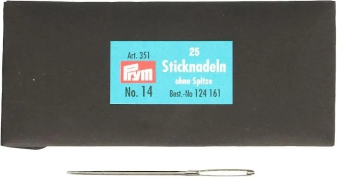 Prym Borduurnaalden Zilver 1,90x60mm - 25 Stuks