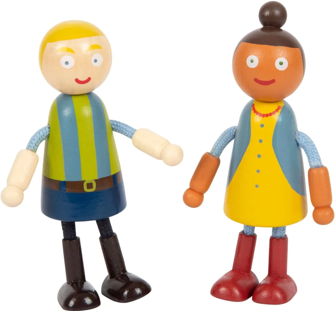 Small Foot Houten Poppenhuis Familie met Rolstoel - 6 Speelfiguren & 6 Meubels
