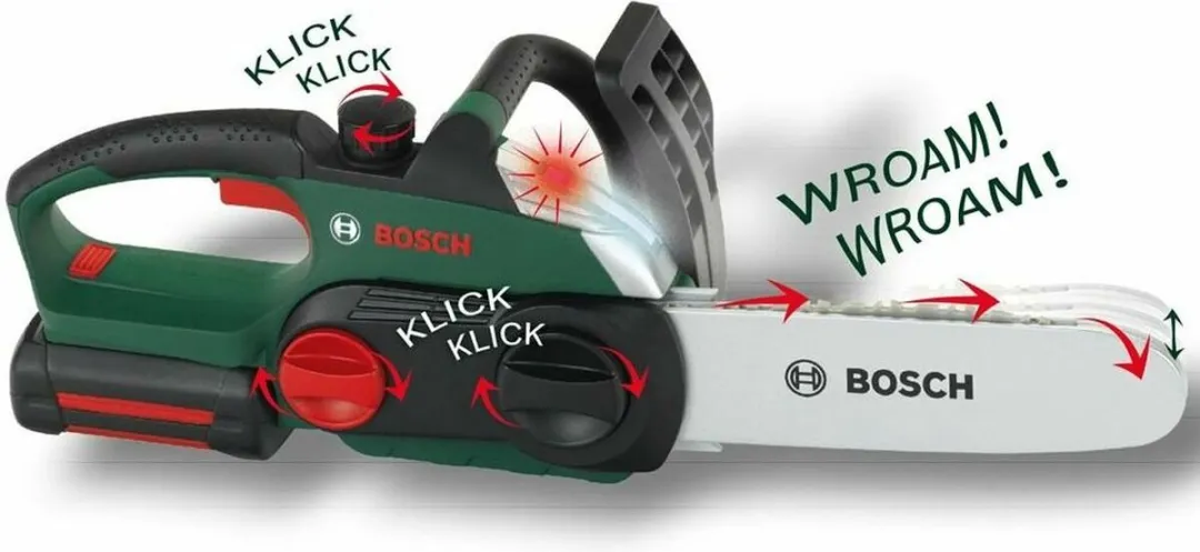 Klein Toys Bosch Mini Chain Saw II Kettingzaag - Groen