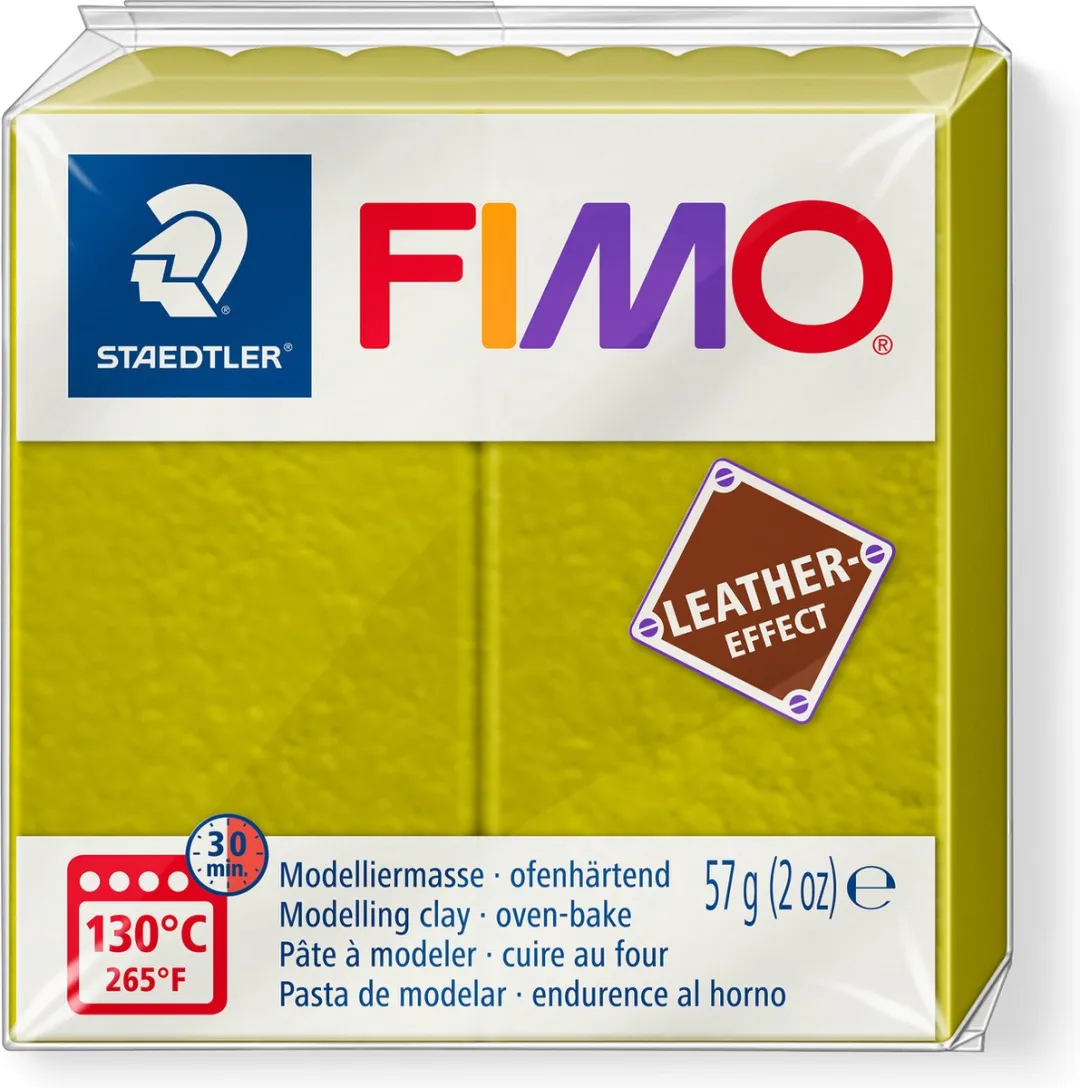 STAEDTLER FIMO Leather-Effect Ovenhardende Klei 57g - Olijfgroen