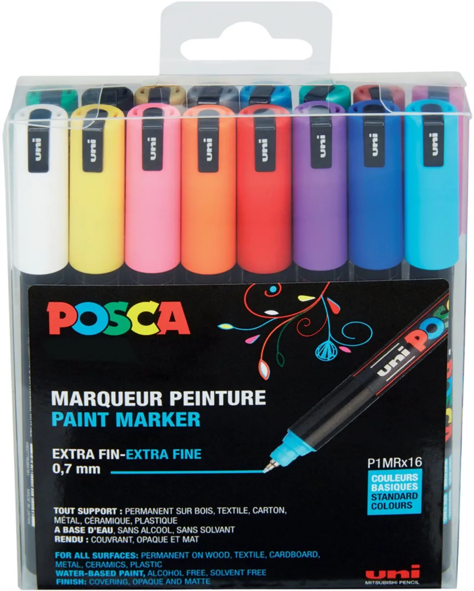 Posca Uni PC1MR Metallic Blauw Stiften - 0.7mm - 4 Stuks