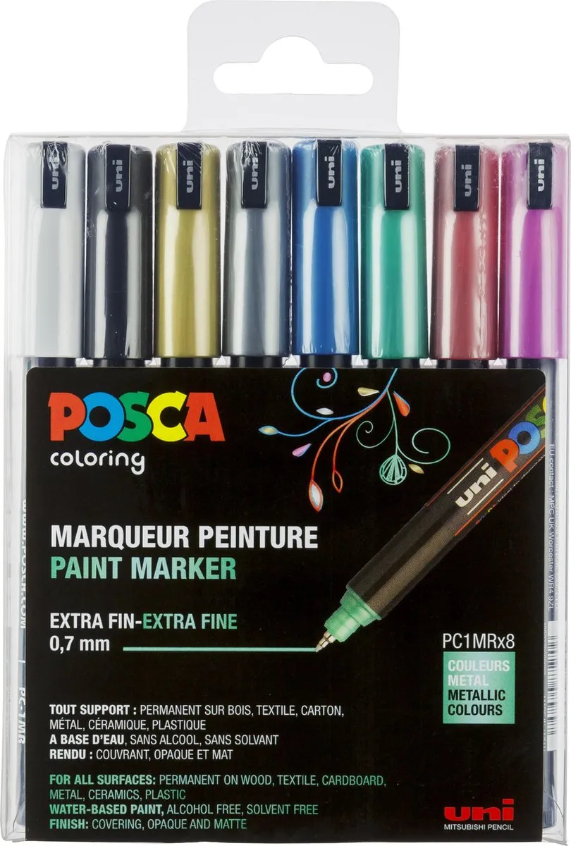 Posca Uni PC1MR Metallic Blauw Stiften