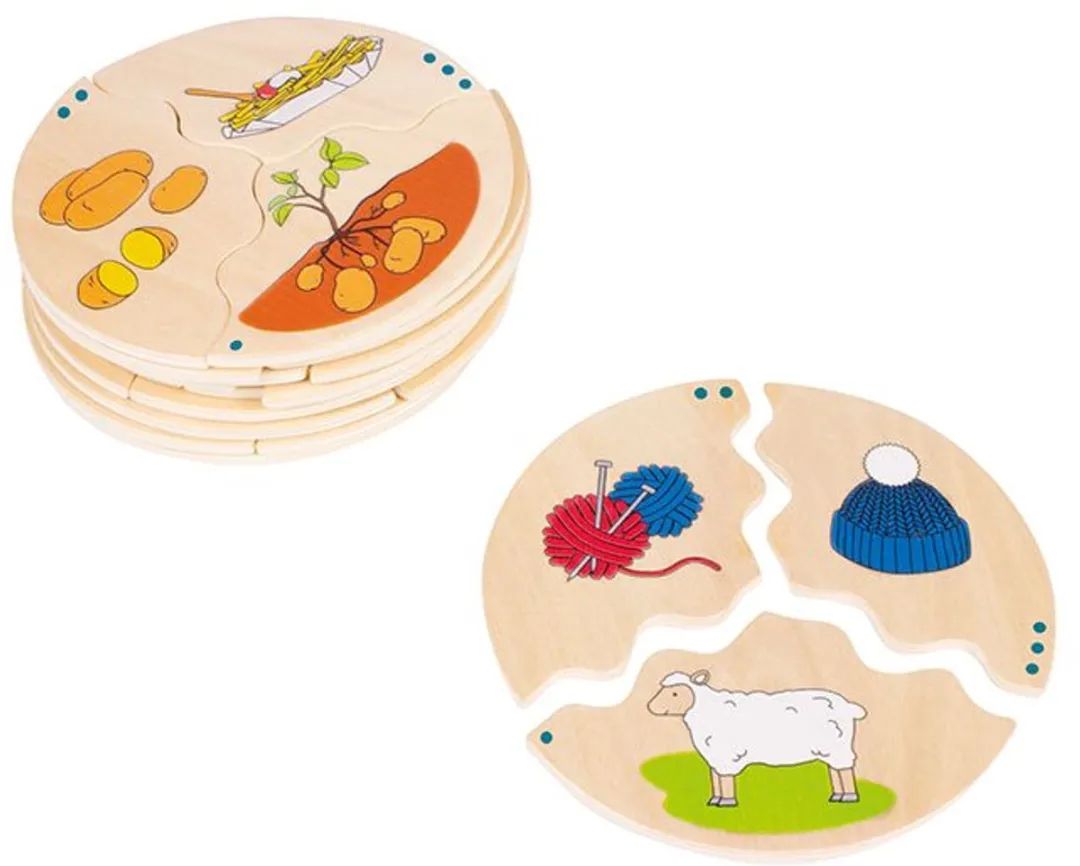 Beleduc Puzzel Productiecyclus Levensmiddelen - Multicolor