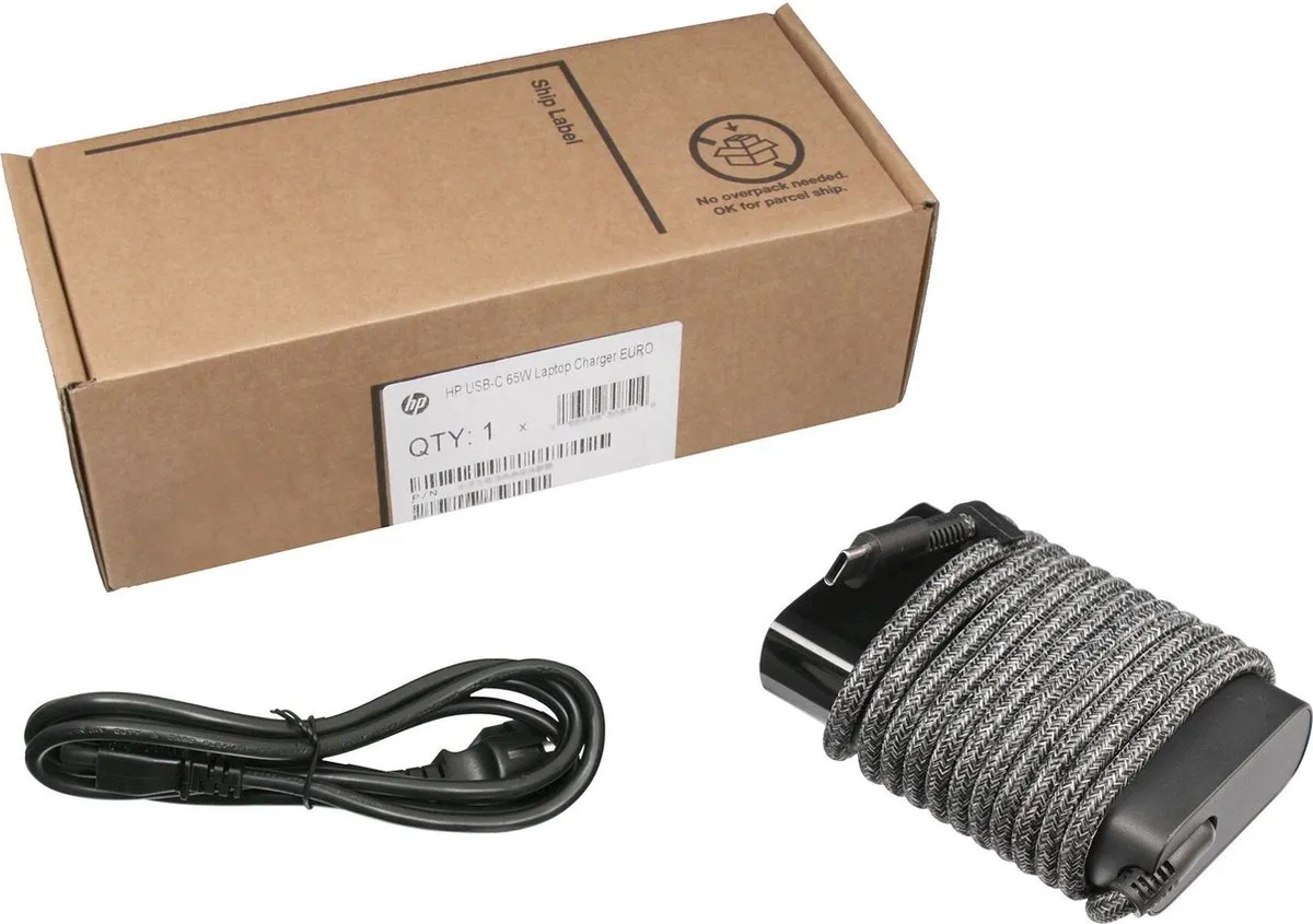 HP L04540-001 USB-C Oplader 65W - Zwart